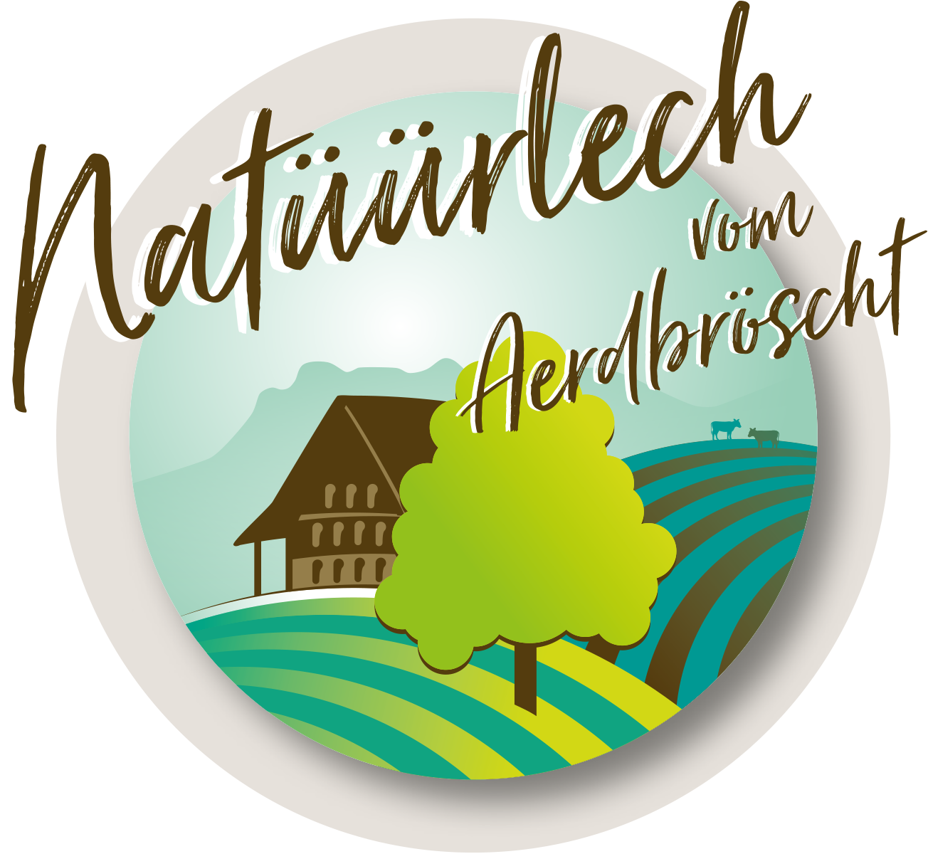 Logo Albisserhof Schachen, Natürleech vom Aerdbrüscht